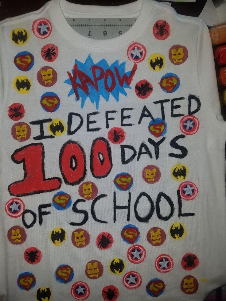Boy's Superhero 100th Day Shirt