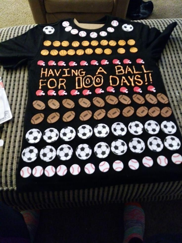 100 Days of School Sports Themed Shirt