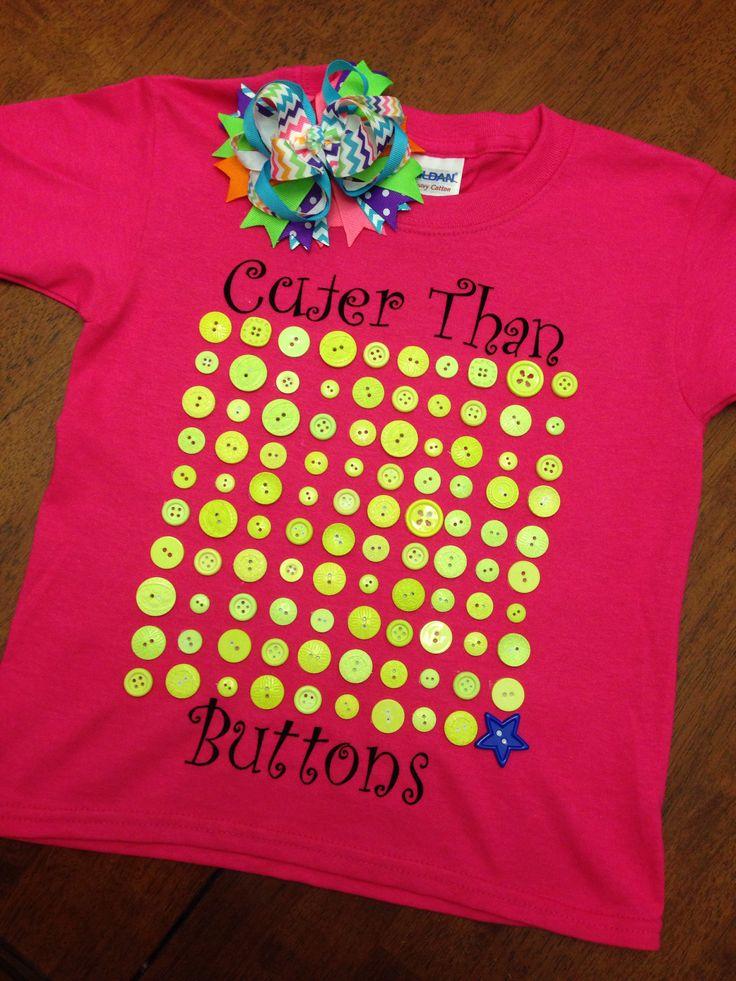 100 days shirt decorated with colorful buttons