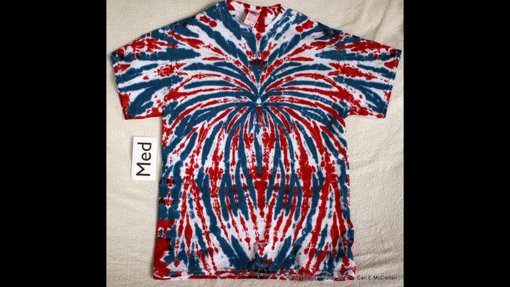 4th July Spiral Tie Dye Shirt Red White Blue
