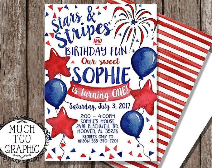4th of July Birthday Shirt with Stars and Stripes