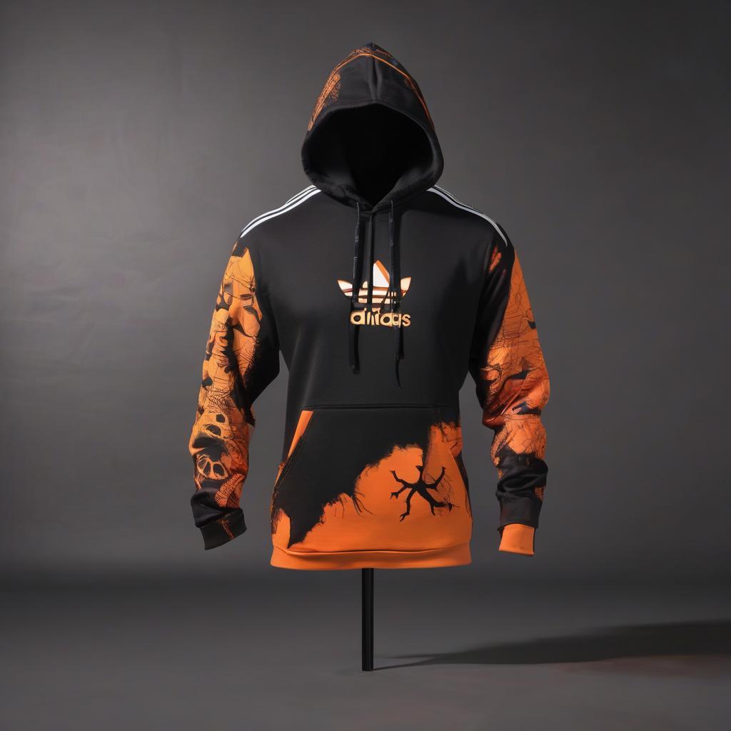 Adidas Halloween Hoodie Spooky Graphic