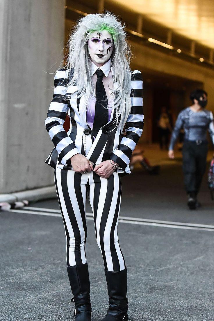 Adult Beetlejuice Striped Suit