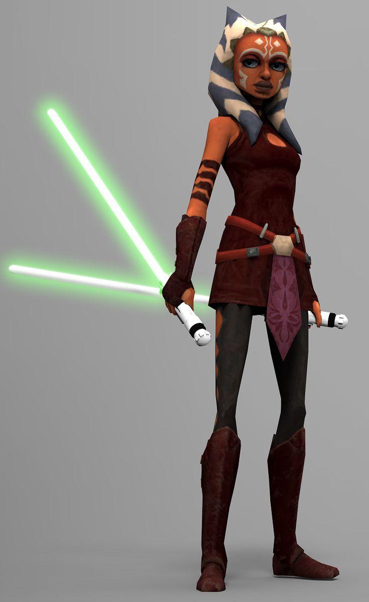 Adult Ahsoka Tano Halloween Costume Lightsabers