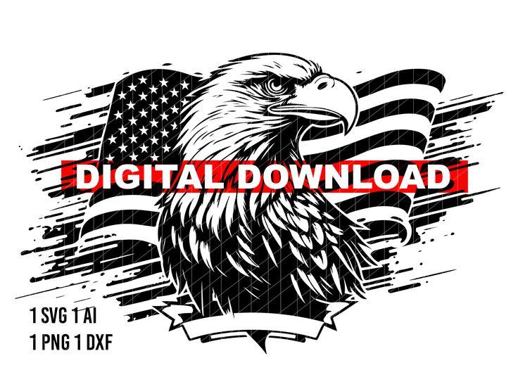 American Flag Eagle T-Shirt Design