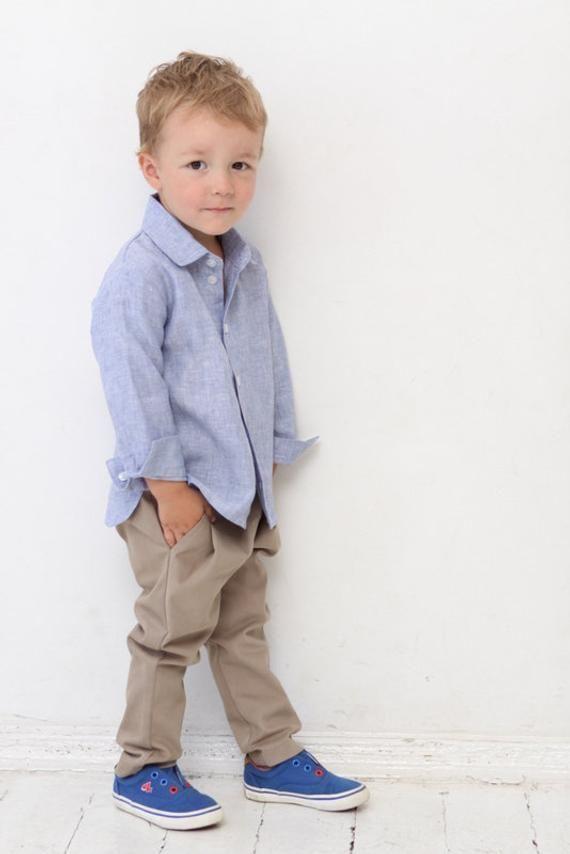 boys linen easter shirt