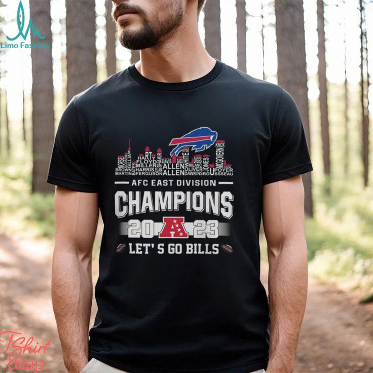 Buffalo Bills Fan Wearing AFC East Champions Shirt