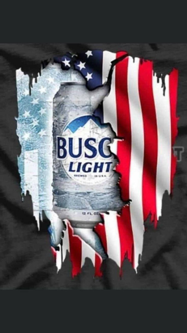 Busch Light American Flag Patriotic T-Shirt