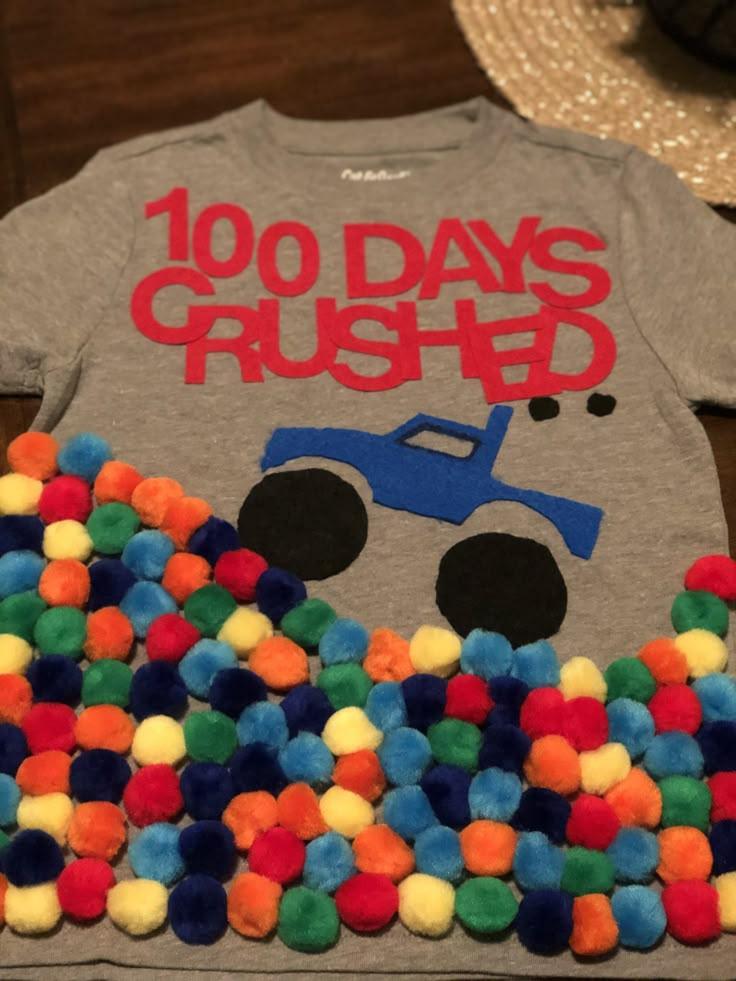 Child Excited for 100th Day Shirt Pickup