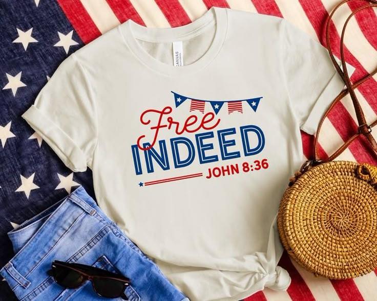 Christian 4th July Shirt Scripture Verse Design