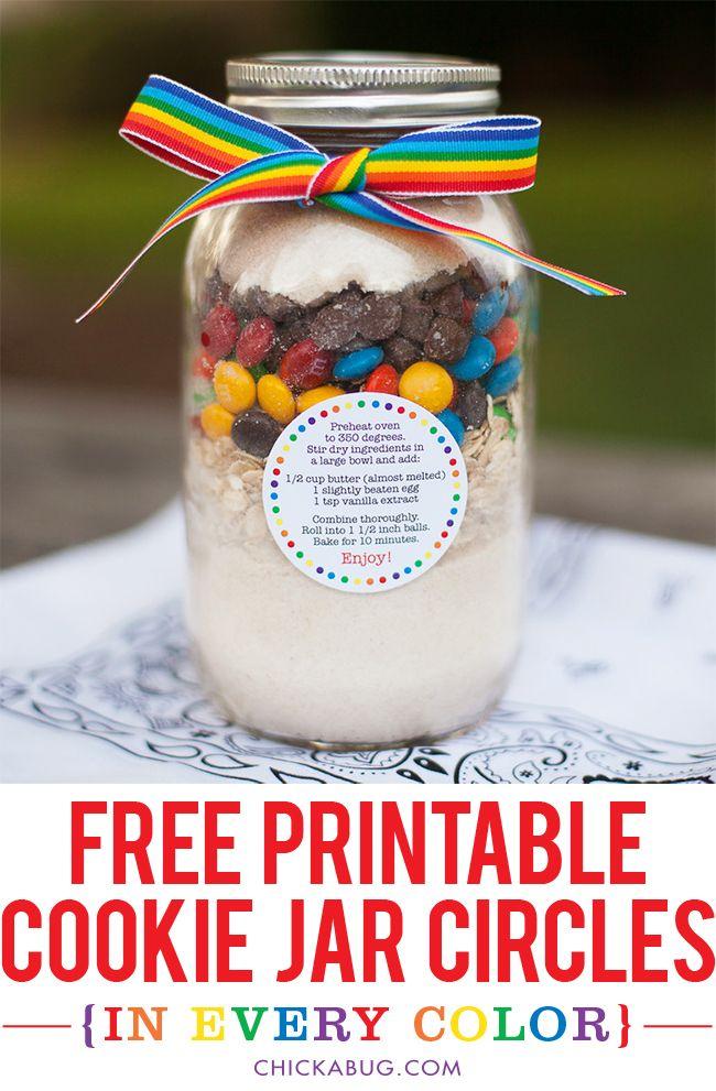 colorful christmas cookie mix in jar gift