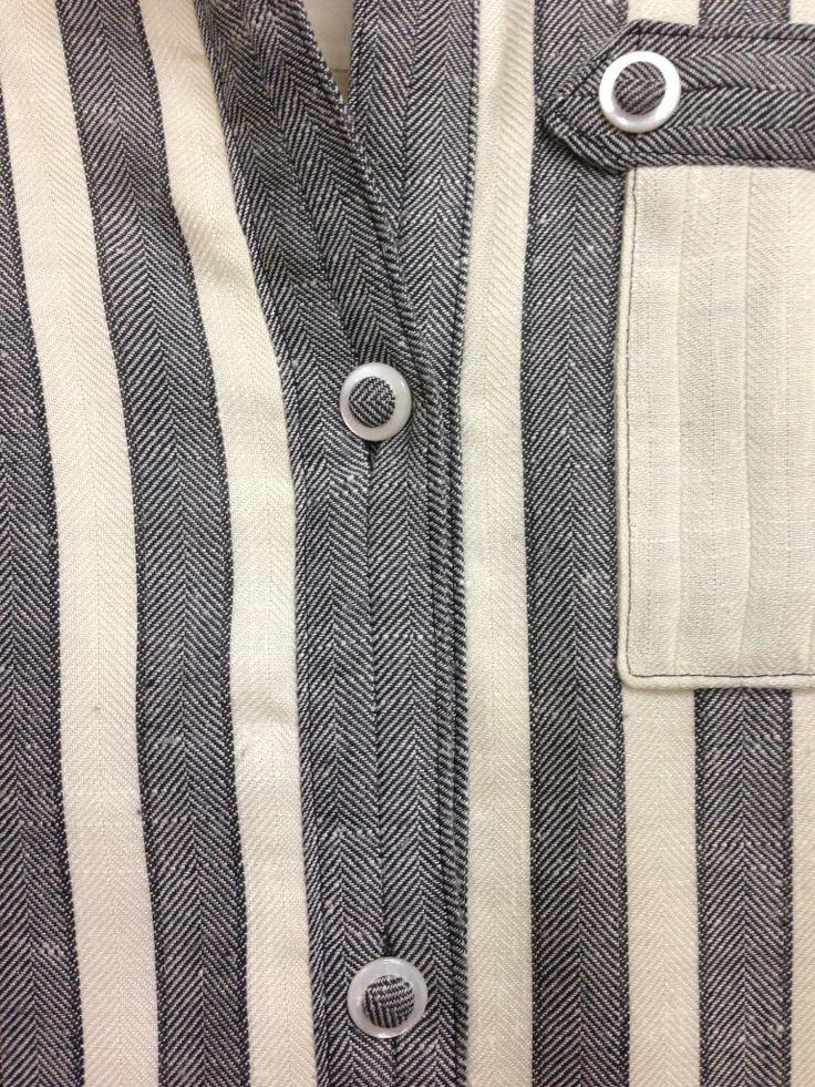 Close Up of Construction Hoodie Pocket Details
