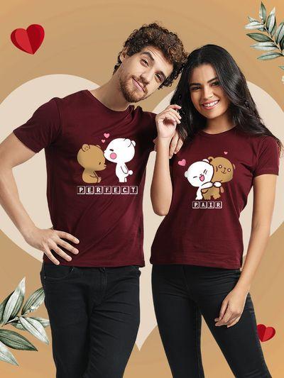 Couple Designing Custom Matching Love Quote T-Shirts Online