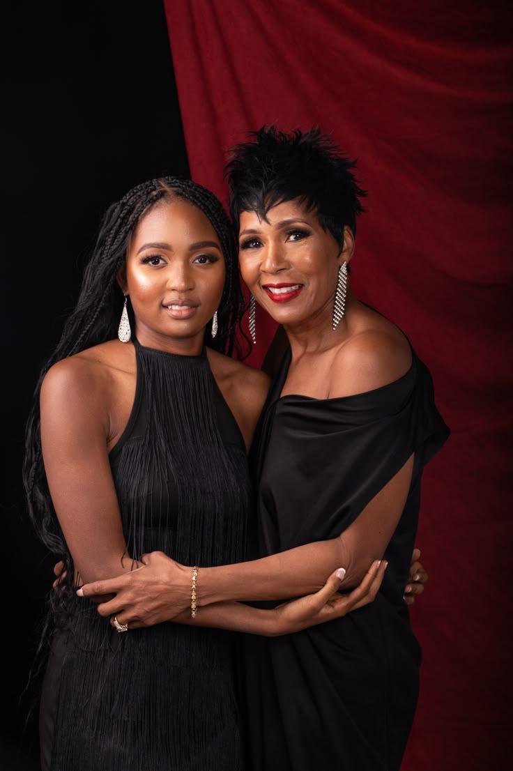 Custom portrait of mother and daughter embracing