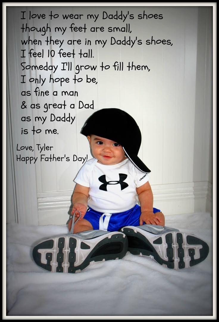 Dad and Son First Fathers Day Photo