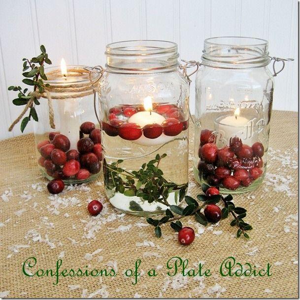 DIY Christmas Gift Mason Jar Candles