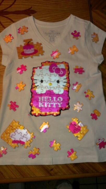 DIY Hello Kitty 100 Days Shirt on Table