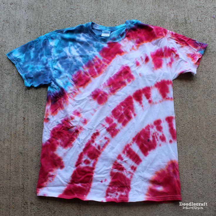 diy tie dye shirt 4th of july