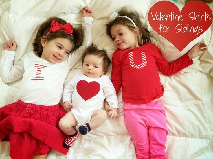 DIY Valentine Shirts for Siblings