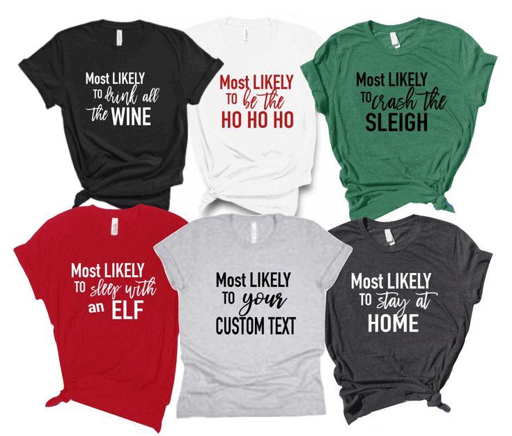 Matching Family Christmas Shirts Group Photo