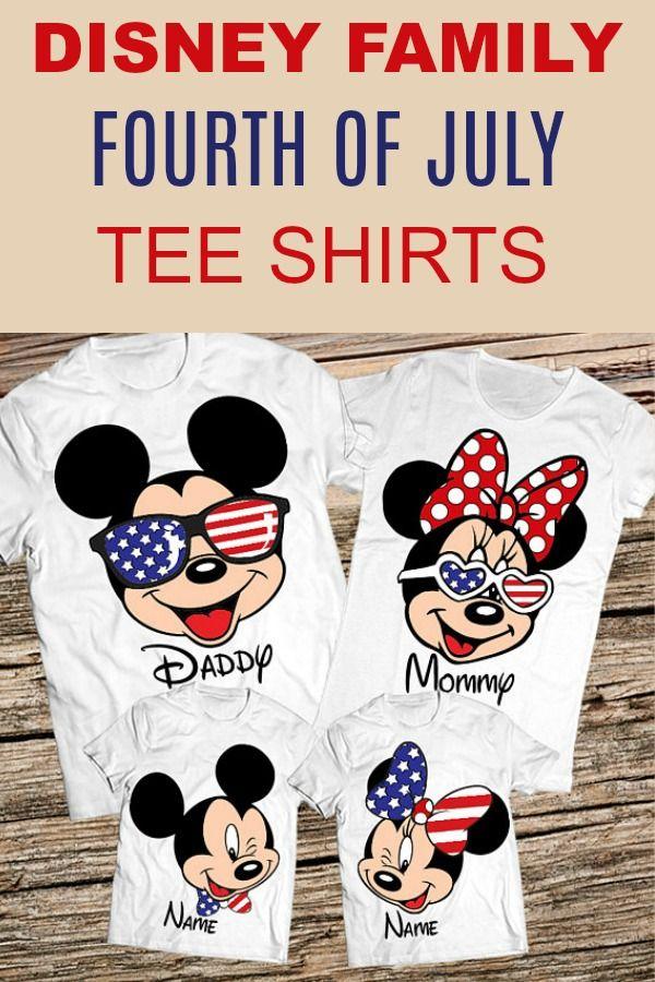 Family Matching Disney 4th of July Shirts