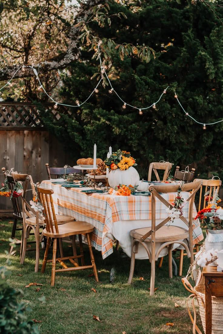 Family Wearing Matching Thanksgiving Shirts Outdoors Picnic