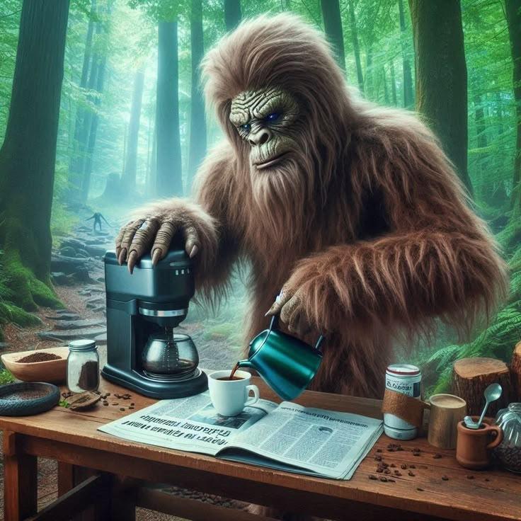 Father Reading Newspaper With Coffee