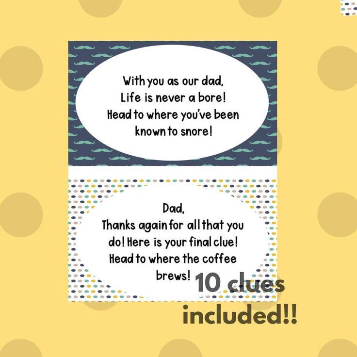 Father's Day Scavenger Hunt with Personalized Clues