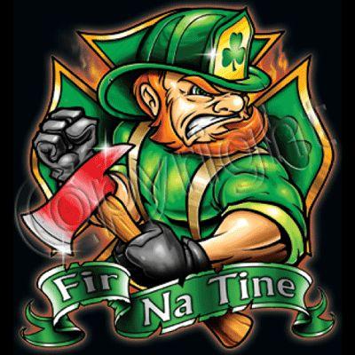 firefighter shamrock helmet st patricks day
