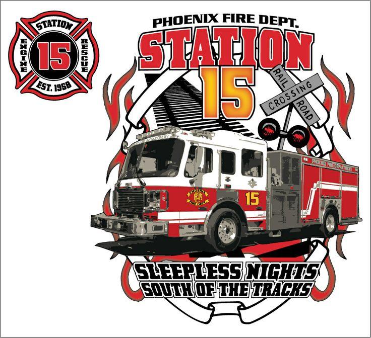 Firefighter station shirts with unique design