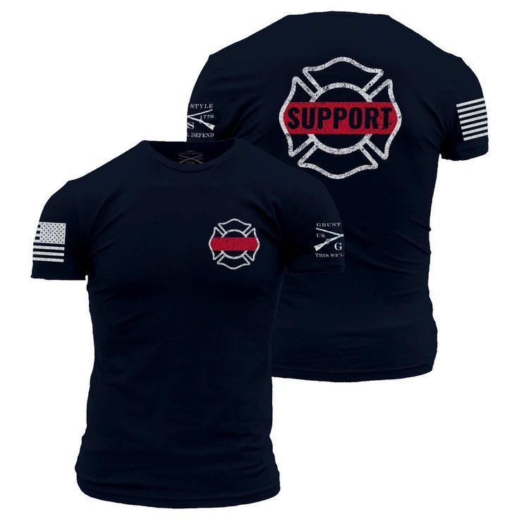 firefighter wife showing support with tshirt