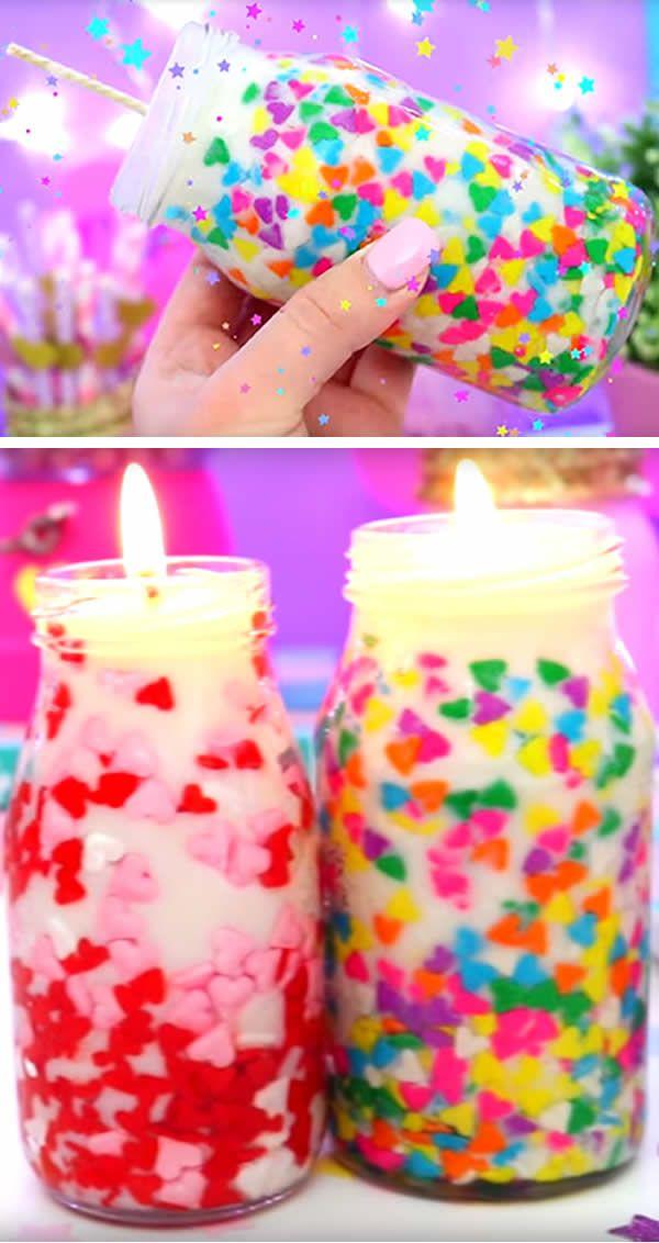 homemade candles for friends valentine's day