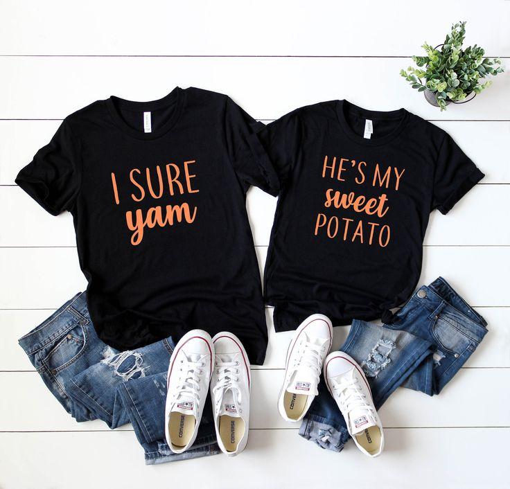 Matching Couple Thankful T-Shirts