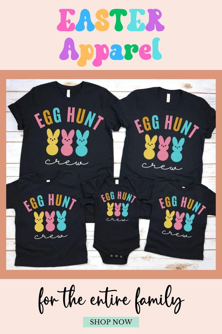Matching Easter Bunny Shirts for Brother and Sister