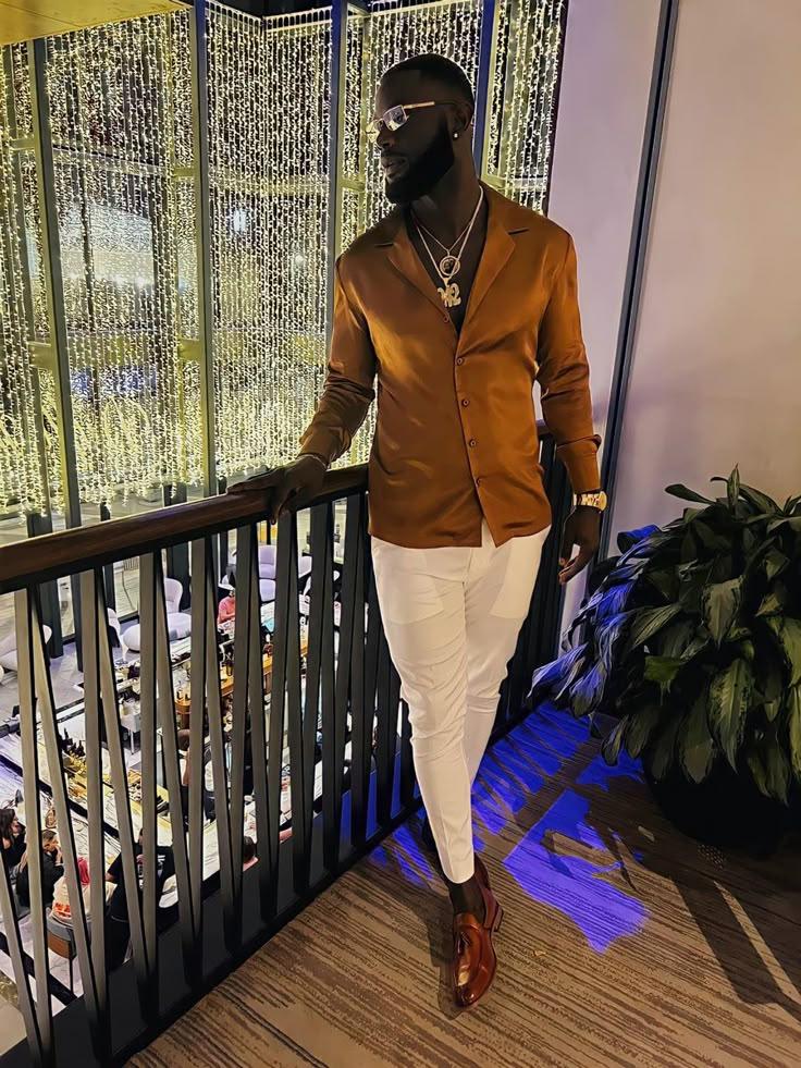 Mens New Years Eve Silk Shirt