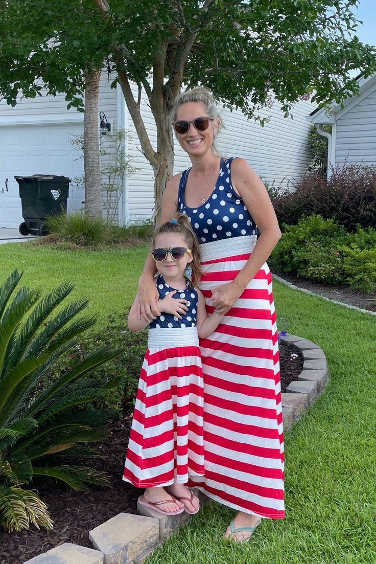 Mommy and me American flag shirts