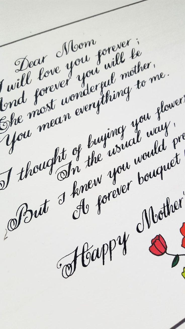 Mother's Day Handwritten Letter