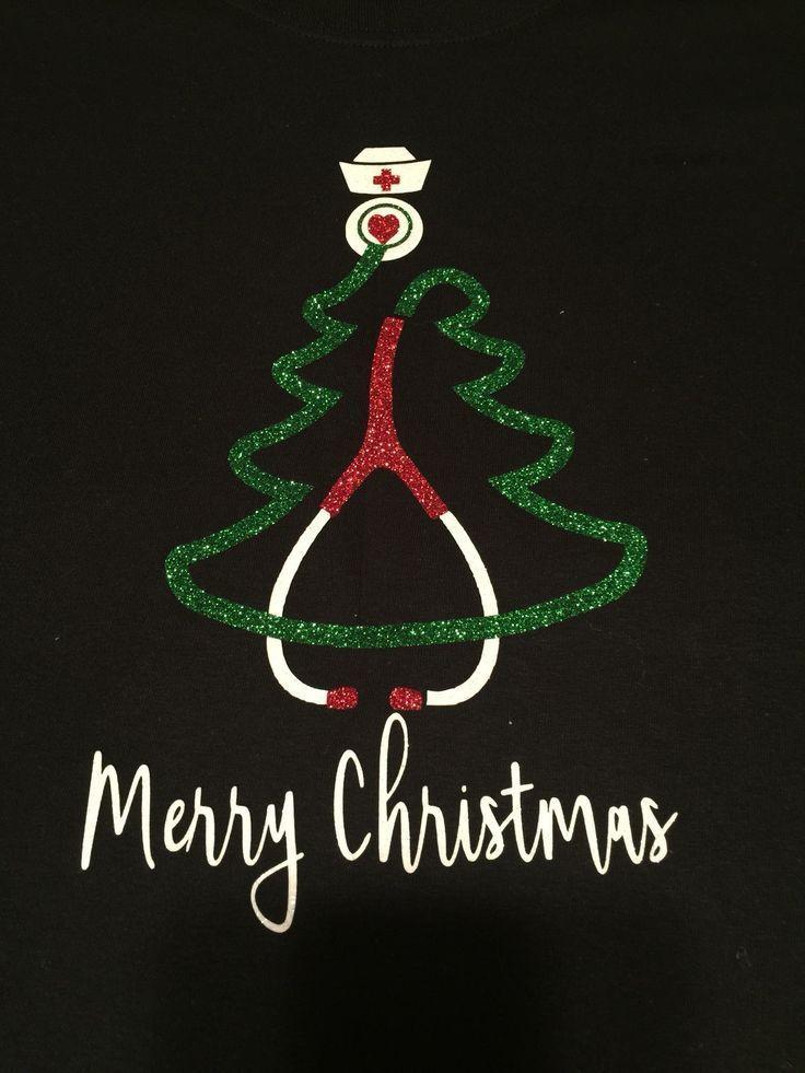 Nurse Christmas Tree T-Shirt Design