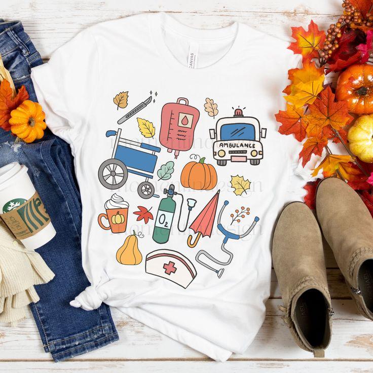 Nurse Thanksgiving Shirt Pumpkin Stethoscope Design