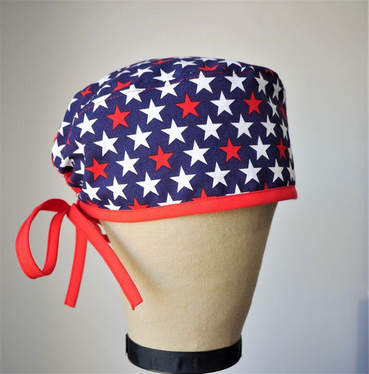 Nurse Wearing Patriotic 4th of July Scrubs