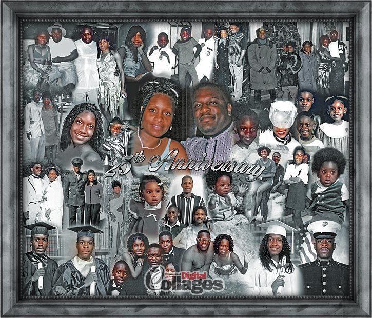 Personalized photo collage celebrating parents anniversary