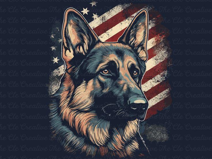 Patriotic Dog T-Shirt Design