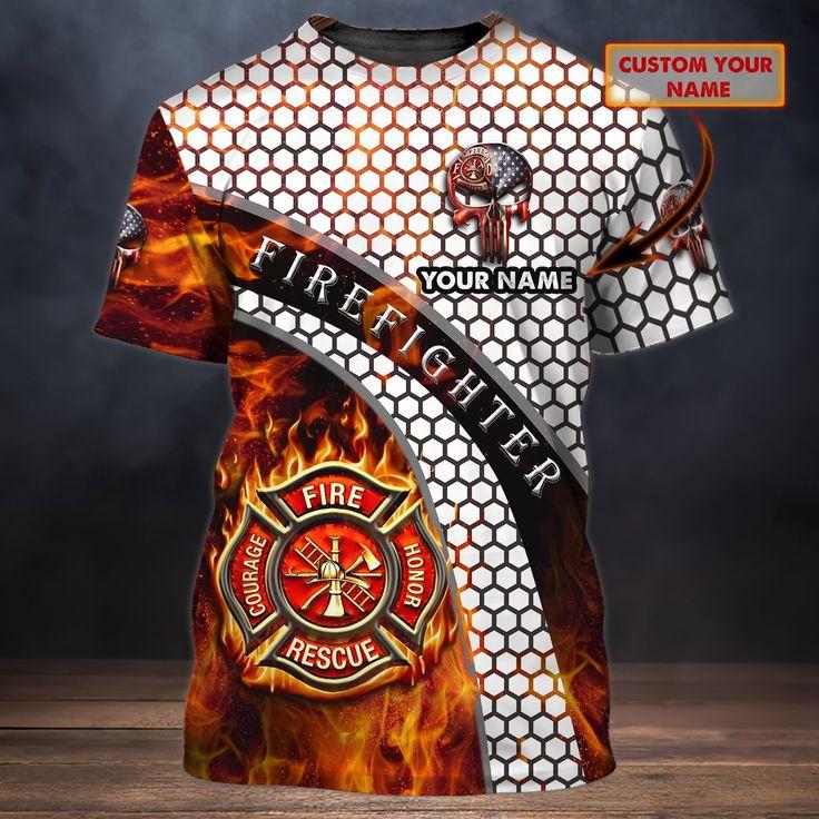 personalized firefighter t shirt design