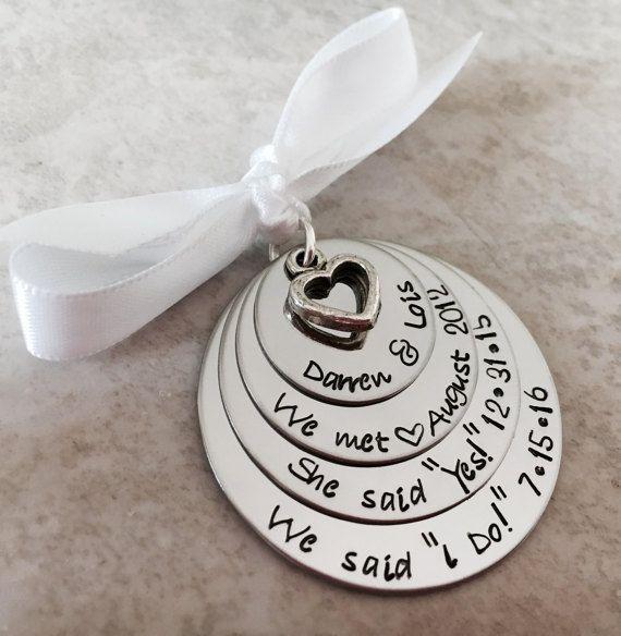Personalized first Christmas ornament with names and date