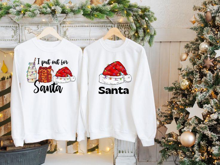 plus size couple smiling with christmas sweaters