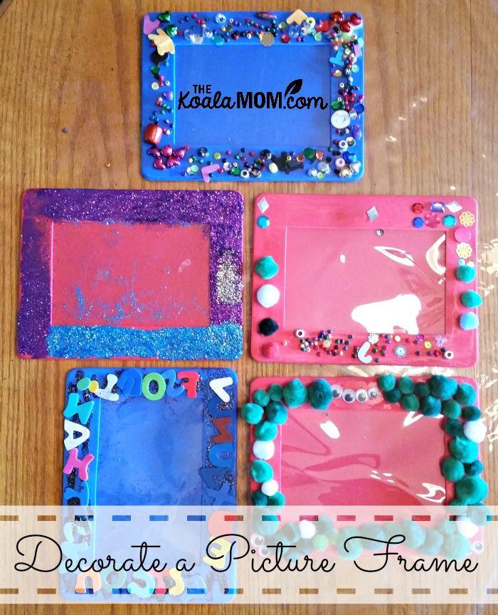 Preschooler Decorated Photo Frame with Family Photo