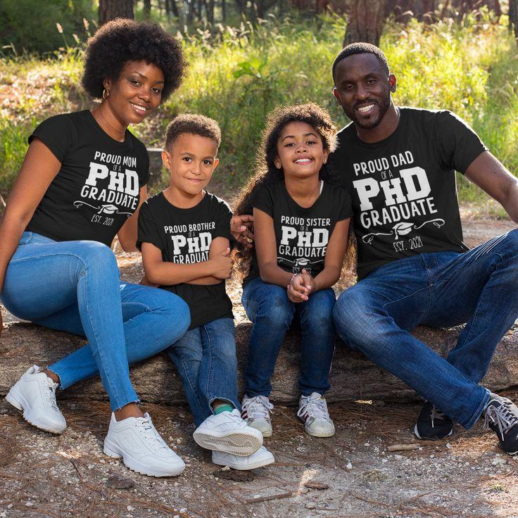 Proud Black Dad With Daughter Wearing Matching Shirts