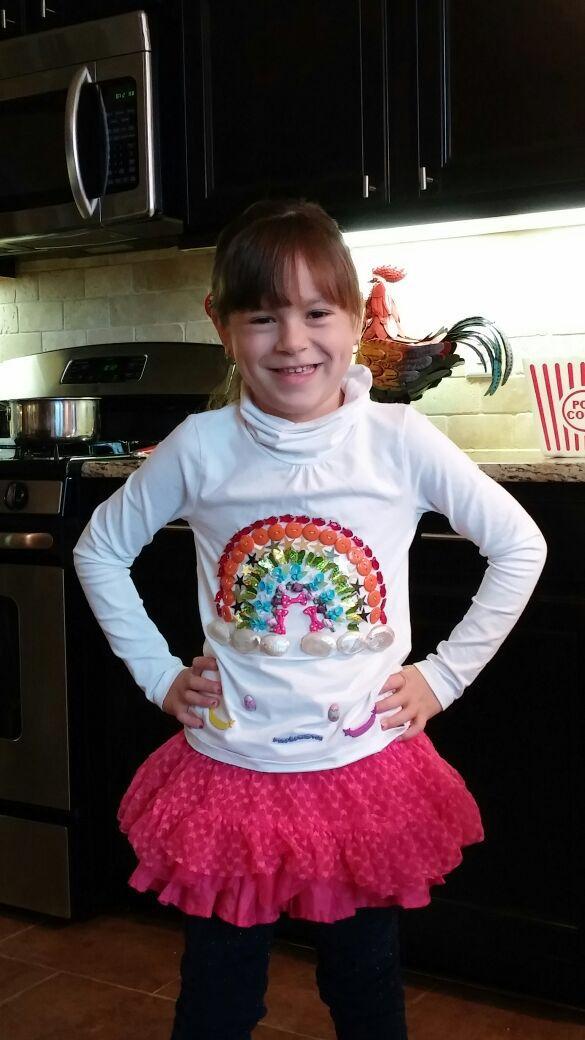 Rainbow themed 100 days of school shirt for kindergarten