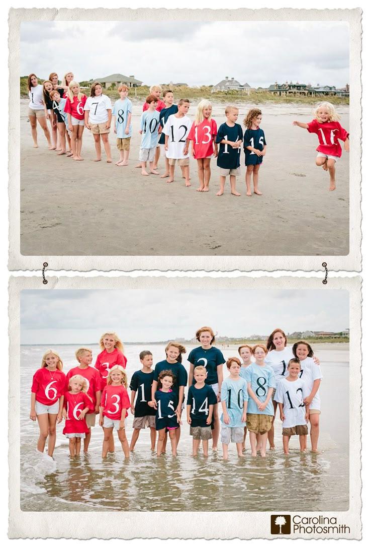 Siblings in one shirt at the beach