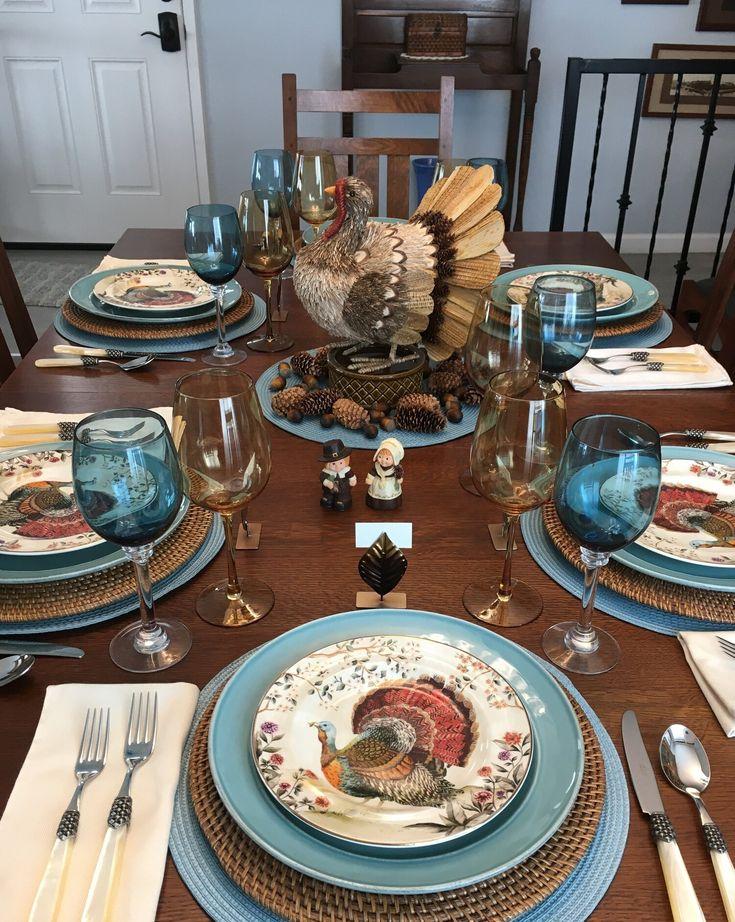Single Thanksgiving Table Setting